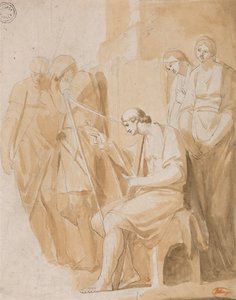 David tocando el arpa de George Romney